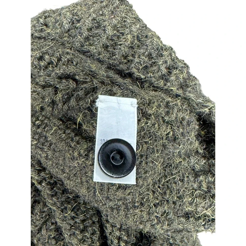 DOSA Olive Green Alpaca Hand Knit Button Front Cardigan Sweater Women's‎ Size 3